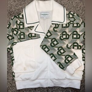 Casablanca Heart Monogram Pattern Cropped Jacket